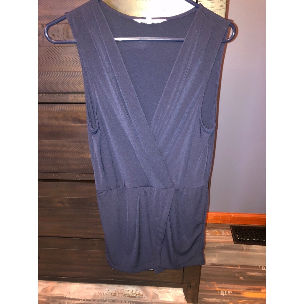 Navy Blue Skirt Romper